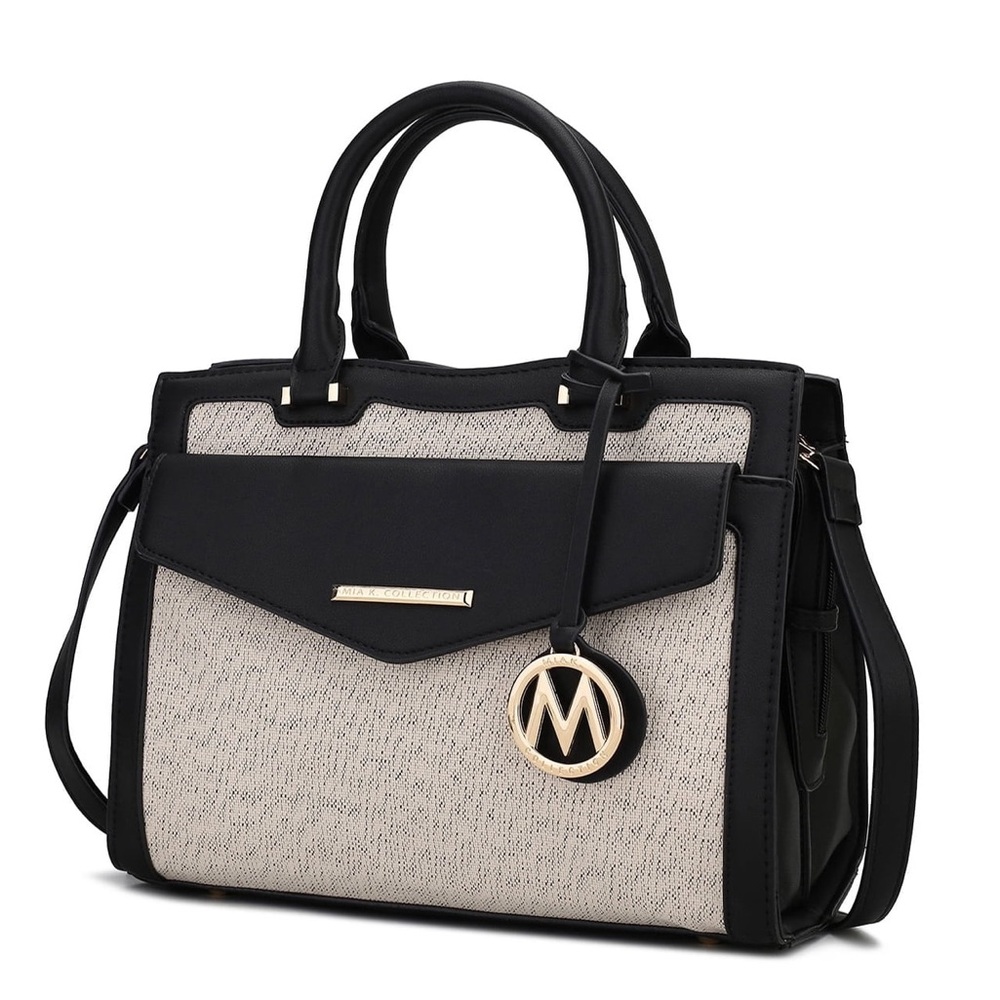 MKF Collection “Alyssa” Vegan Leather Multi Pocket Satchel Handbag by Mia K